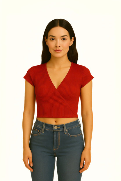 CROP TOP CRUZADO MANGA CORTA DENISSE ONE