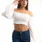 CROP TOP MANGA LARGA BEE