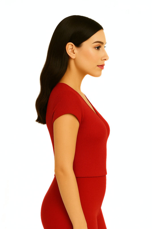 CROP TOP CRUZADO MANGA CORTA DENISSE ONE