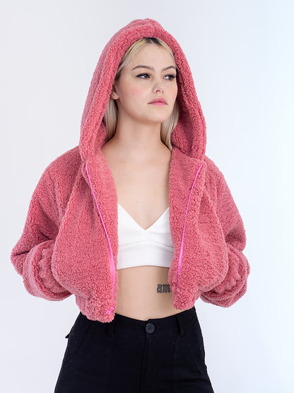 CHAQUETA CROP BORREGO TIERA