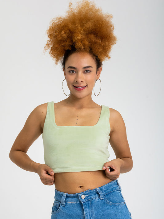 CROP TOP CHENILLA TWO VERDE