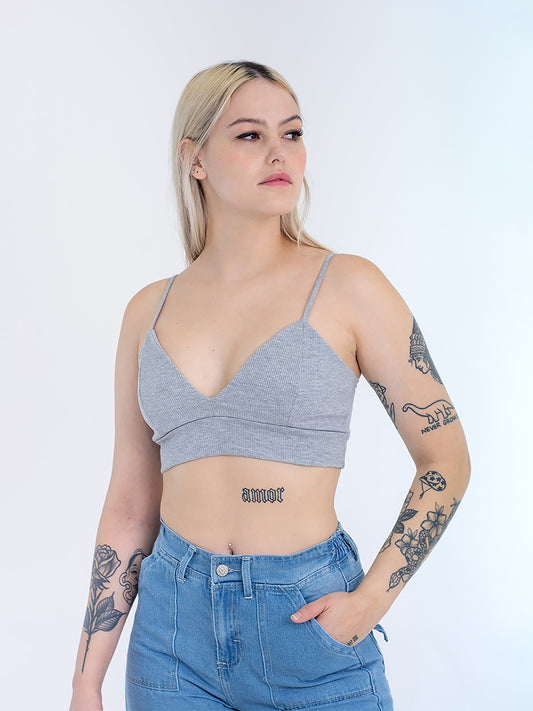 CROP TOP TALIA GRIS