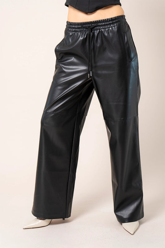 26 PANTALON JOGGER EFECTO PIEL 8796