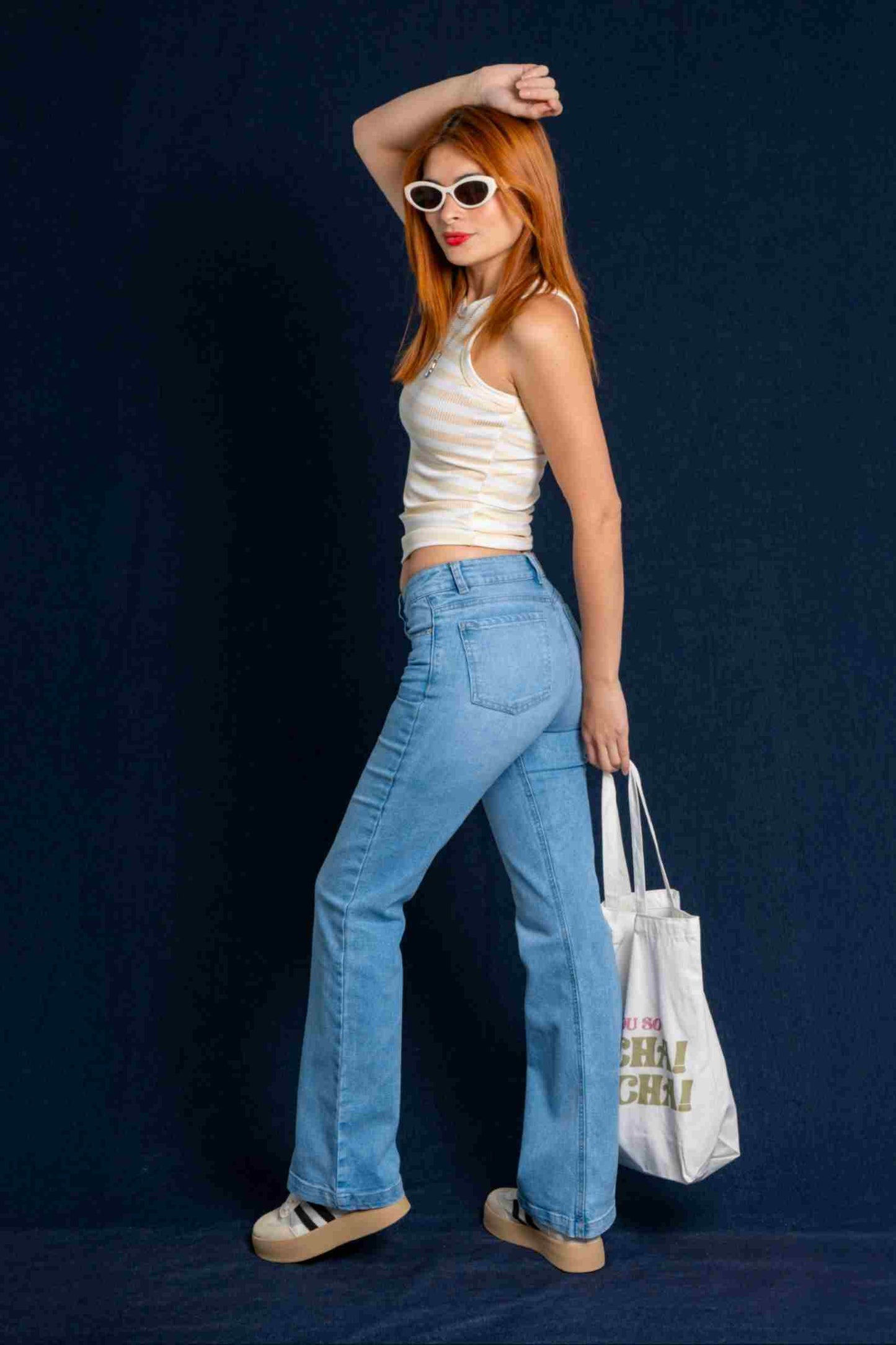 BHV JEANS FLARE MIDE RISE 8143