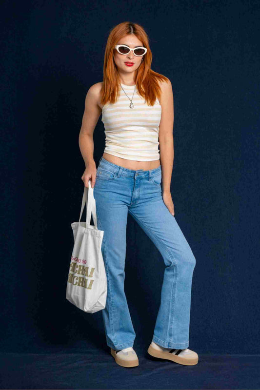 BHV JEANS FLARE MIDE RISE 8143