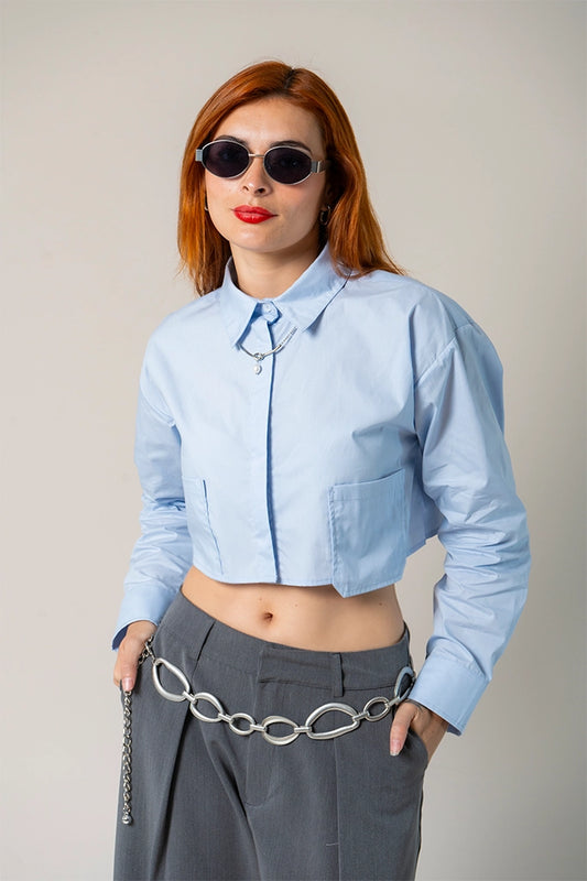BH CAMISA POPELINA CROPPED 8537.