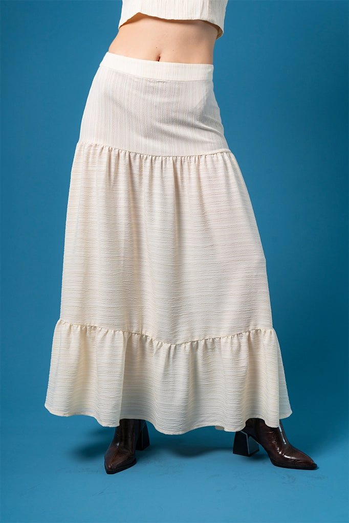 FALDA LARGA FLUIDA TEXTURA G-C 8240.