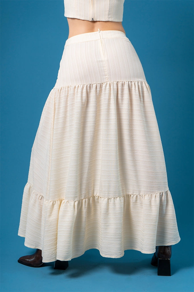 FALDA LARGA FLUIDA TEXTURA G-C 8240.