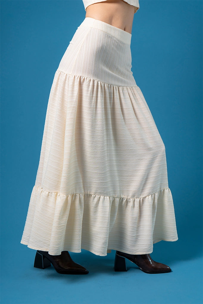 FALDA LARGA FLUIDA TEXTURA G-C 8240.