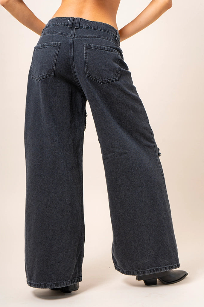 JEANS BAGGY DESFLECADO R-M 7569.