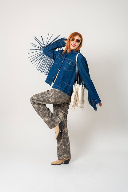 CHAQUETA FLECOS DENIM G-M 7959