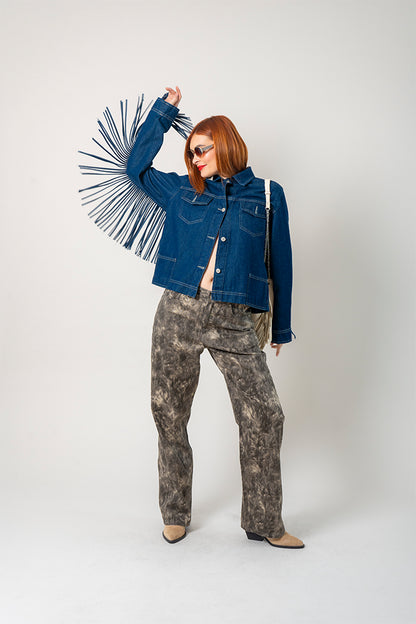 CHAQUETA FLECOS DENIM G-M 7959