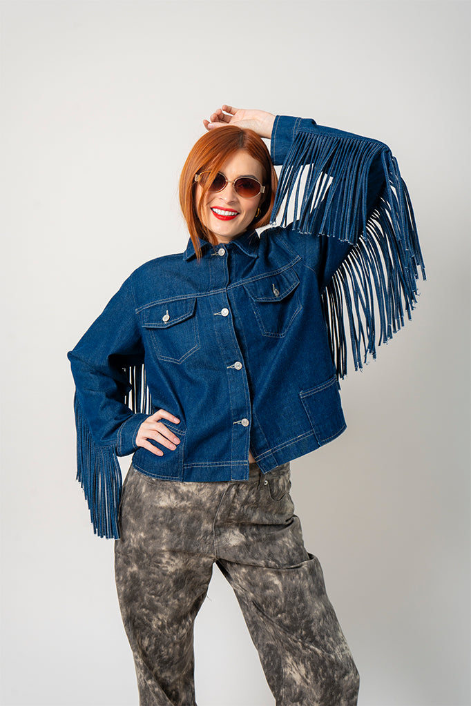 CHAQUETA FLECOS DENIM G-M 7959