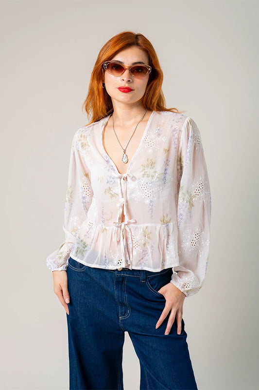 BLUSA FLUIDA BORDADA G-C 8215.