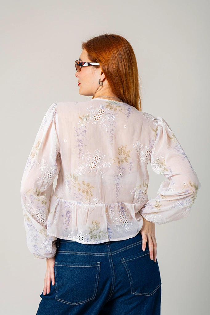 BLUSA FLUIDA BORDADA G-C 8215.