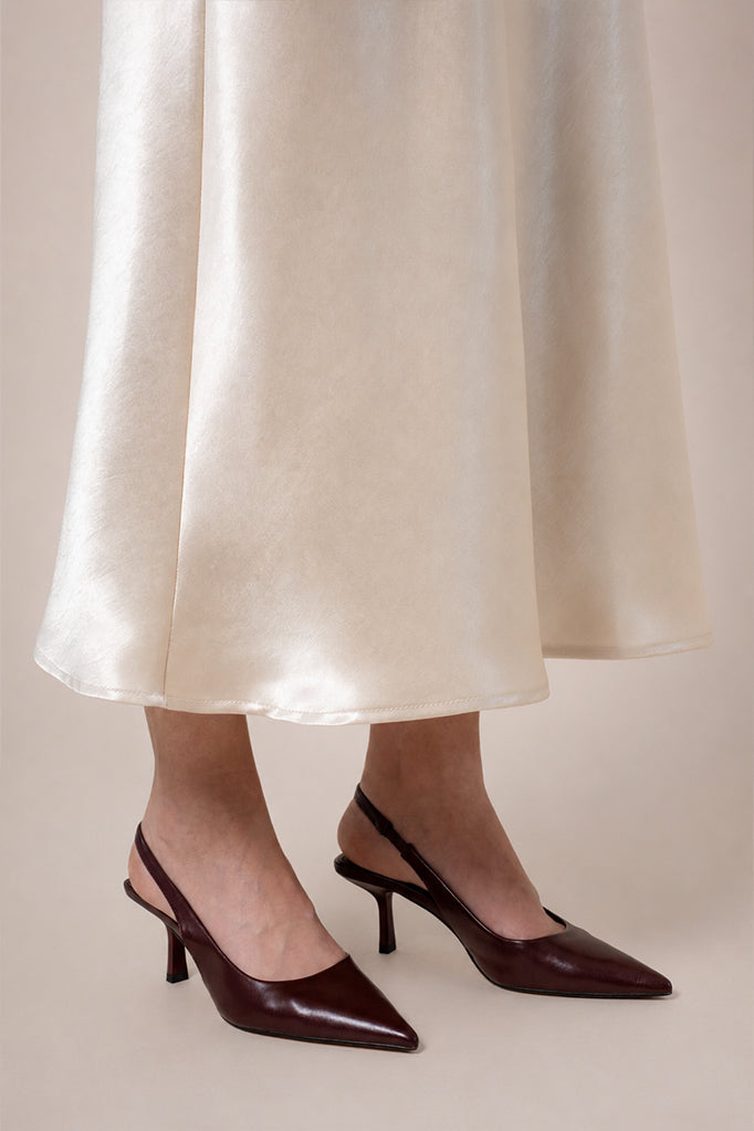 FALDA MIDI SATIN B-M 8557.