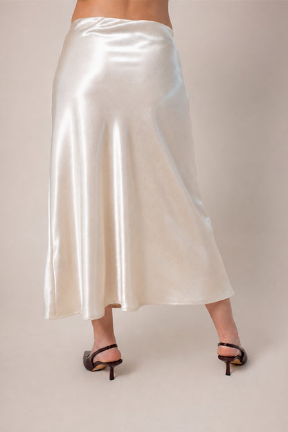 FALDA MIDI SATIN B-M 8557.