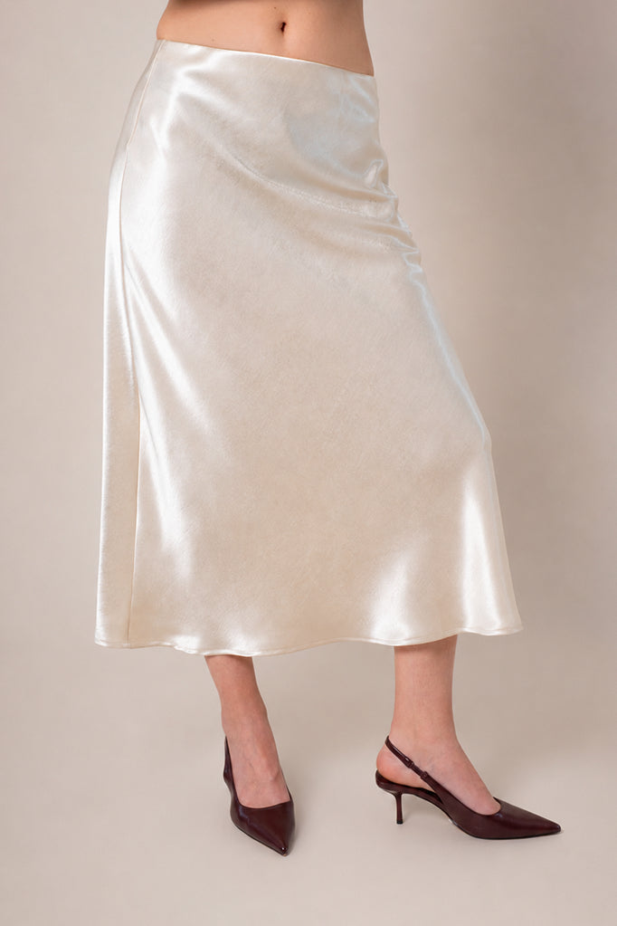 FALDA MIDI SATIN B-M 8557.