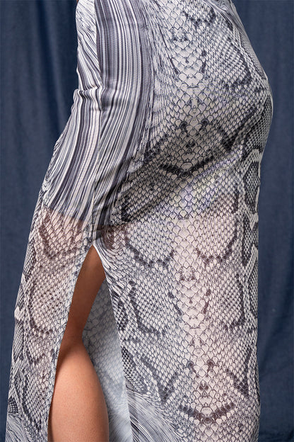 BH VESTIDO LARGO MESH SNAKE 8149
