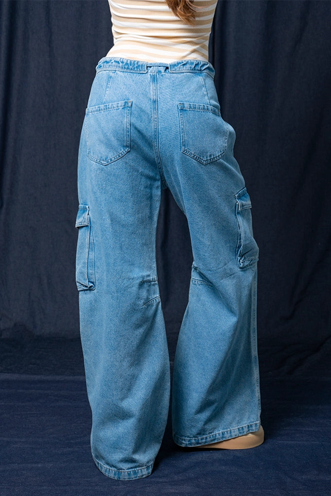 JEANS CARGO CINTURA AJUSTABLE 7270