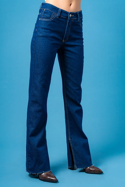 JEANS FLARE SLIT G-M 8354