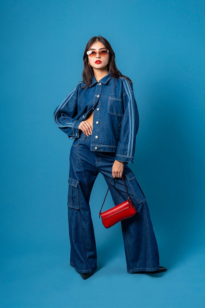 JEANS WIDE LEG CARGO R-F 7621.
