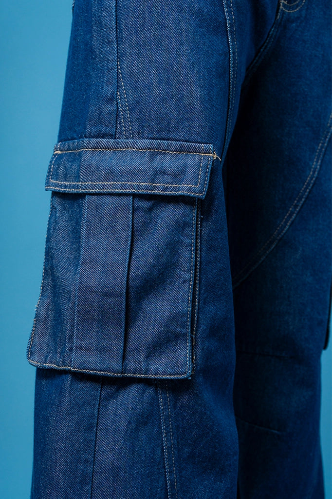 JEANS WIDE LEG CARGO R-F 7621.