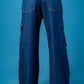 JEANS WIDE LEG CARGO R-F 7621.