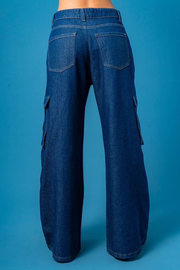 JEANS WIDE LEG CARGO R-F 7621.