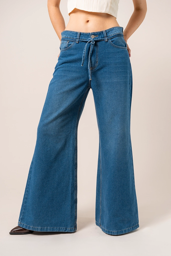 BH JEANS WIDE LEG CINTURON 7232