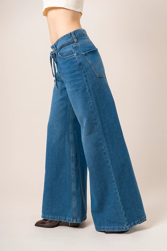 BH JEANS WIDE LEG CINTURON 7232