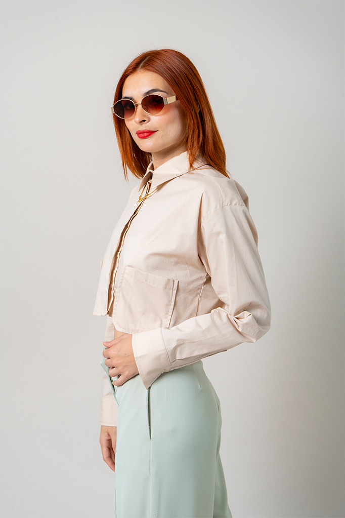 BH CAMISA POPELINA CROPPED 8537