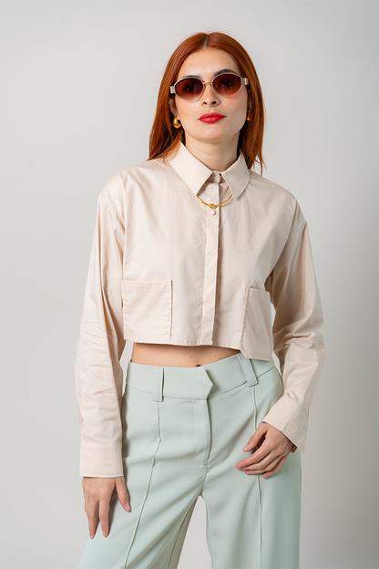 BH CAMISA POPELINA CROPPED 8537