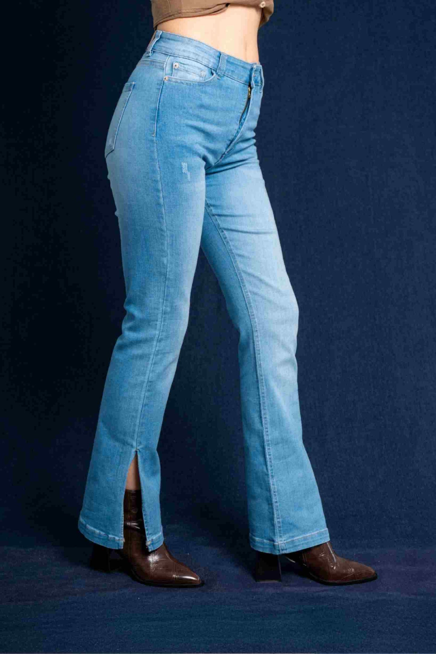 JEANS FLARE SLIT TESTI