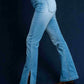 JEANS FLARE SLIT TESTI
