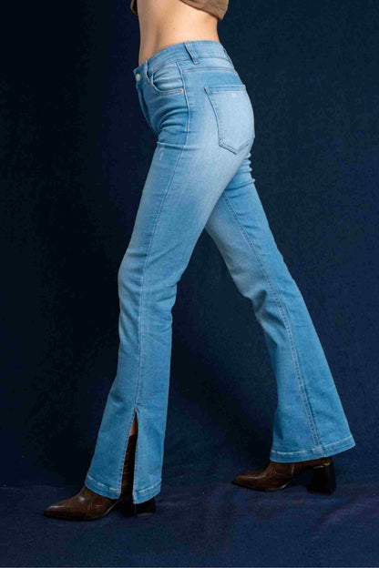 JEANS FLARE SLIT TESTI