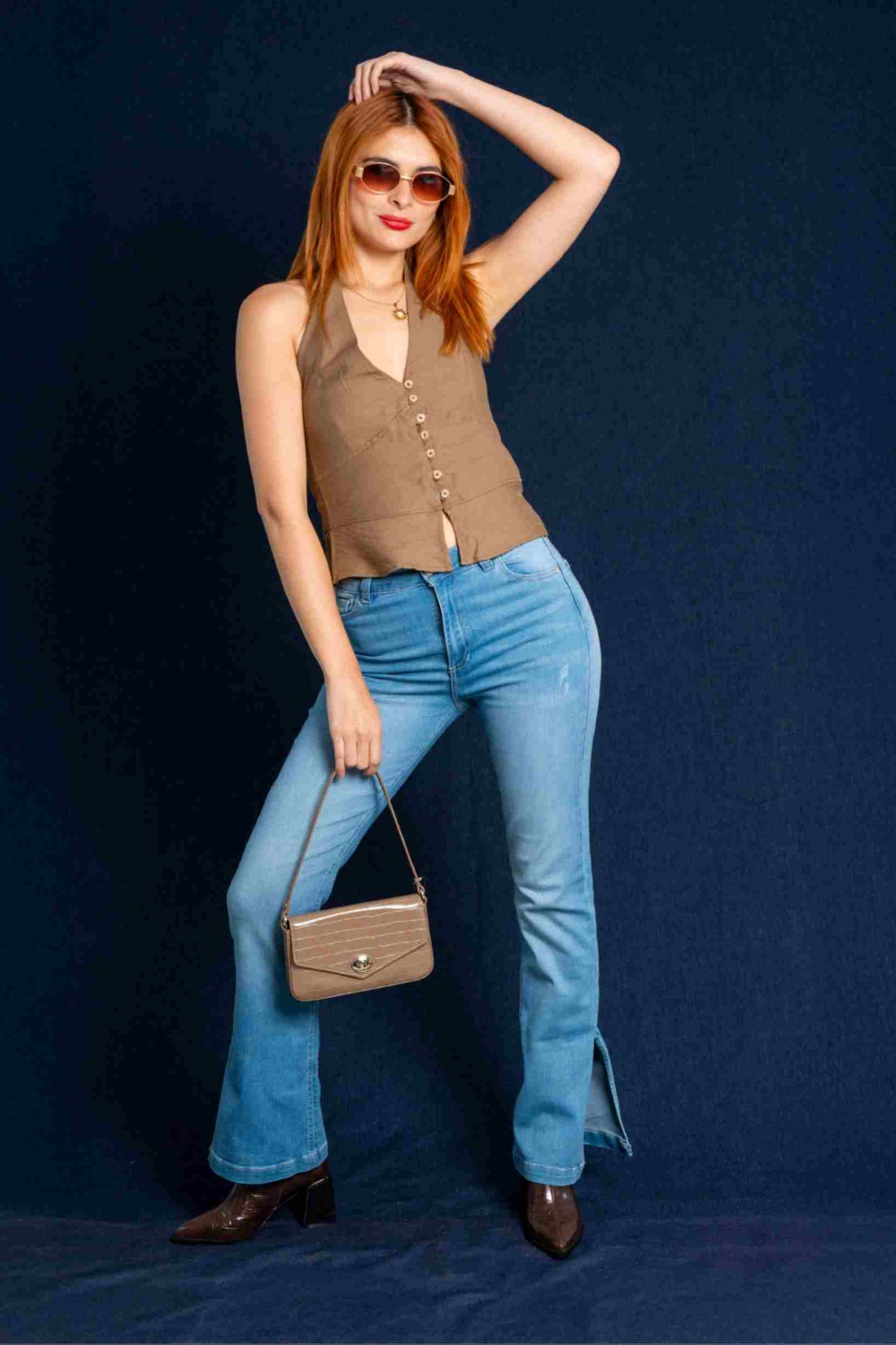 JEANS FLARE SLIT TESTI