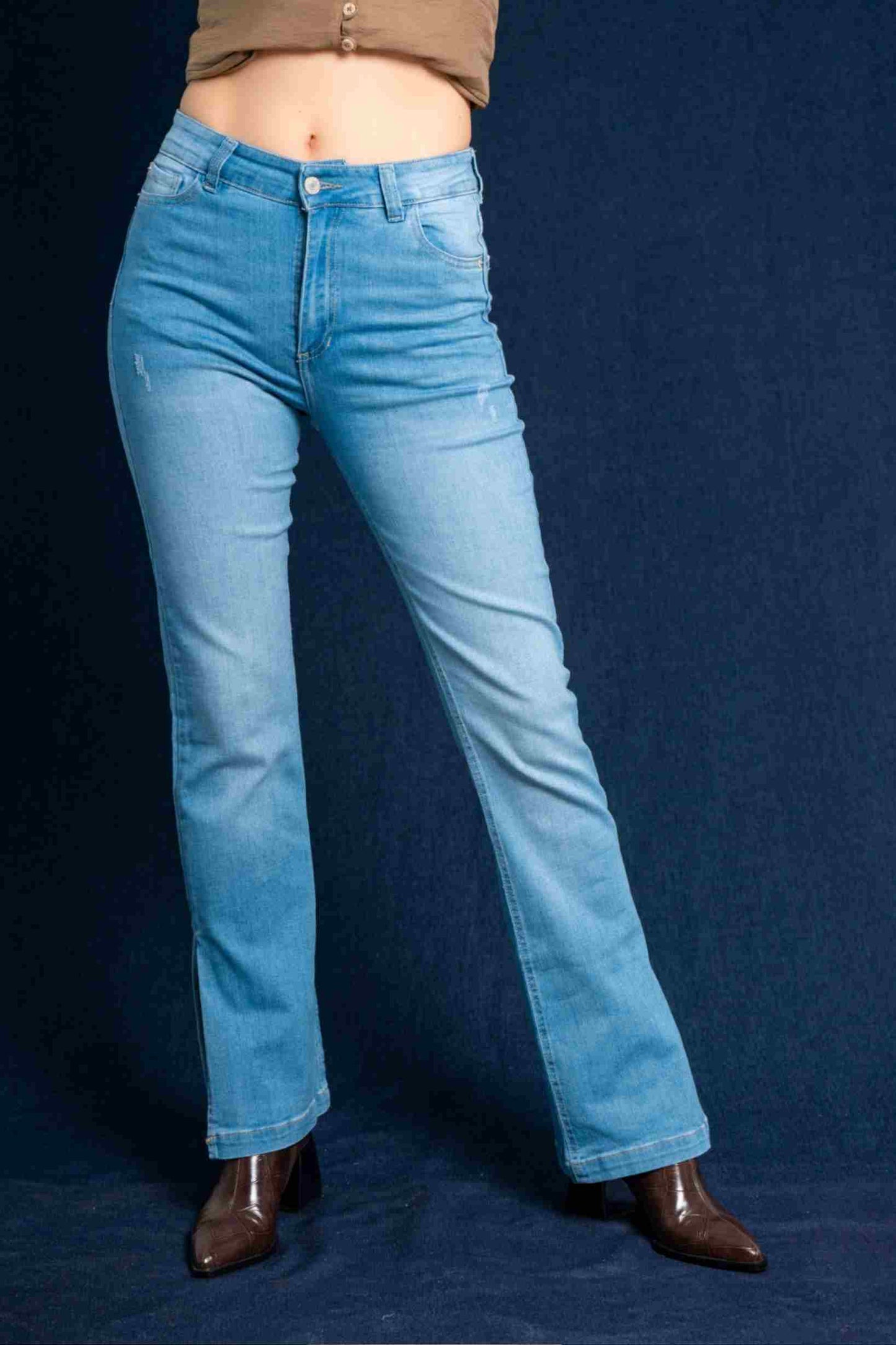 JEANS FLARE SLIT TESTI