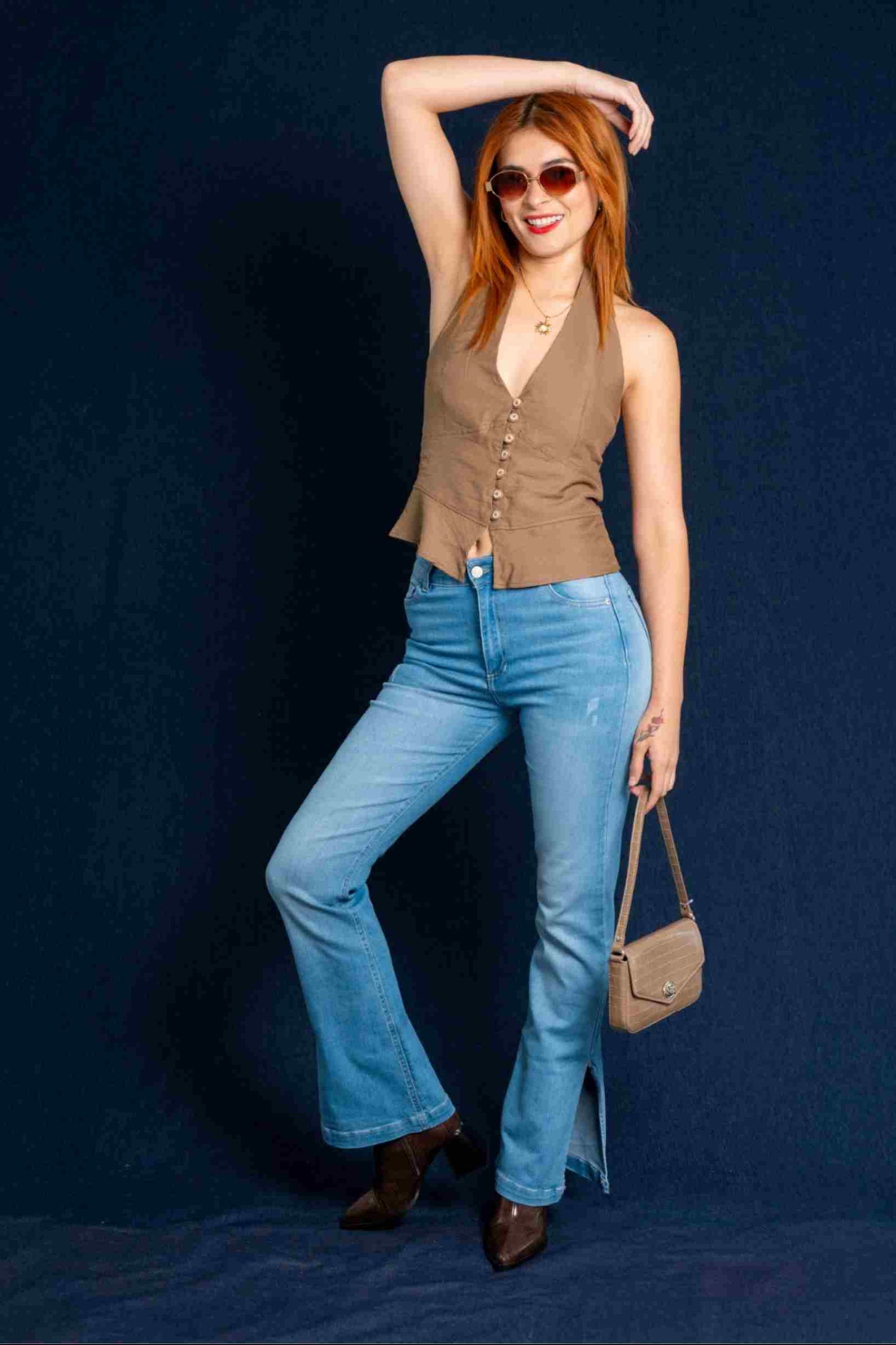 JEANS FLARE SLIT TESTI