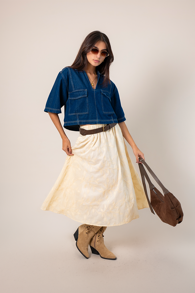 FALDA BORDADA B-C 8554.