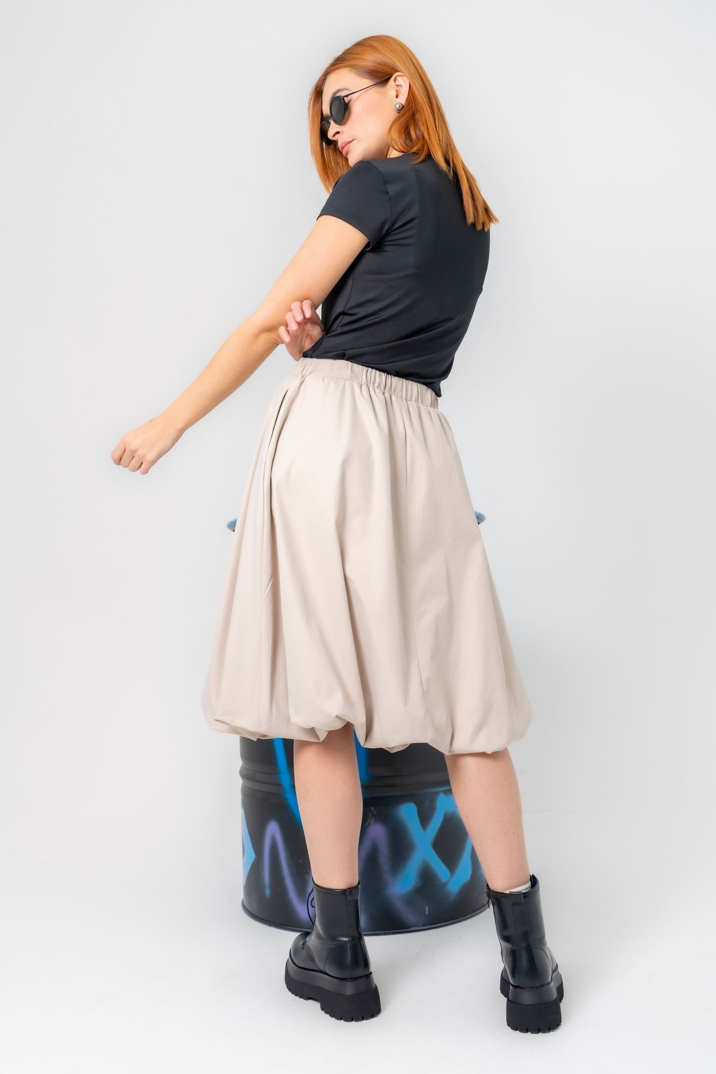 FALDA MIDI GLOBO 7952