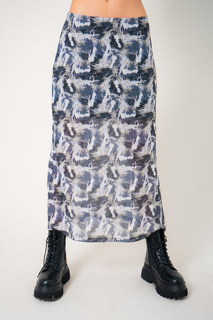 FALDA MIDI MESH R-M 9170