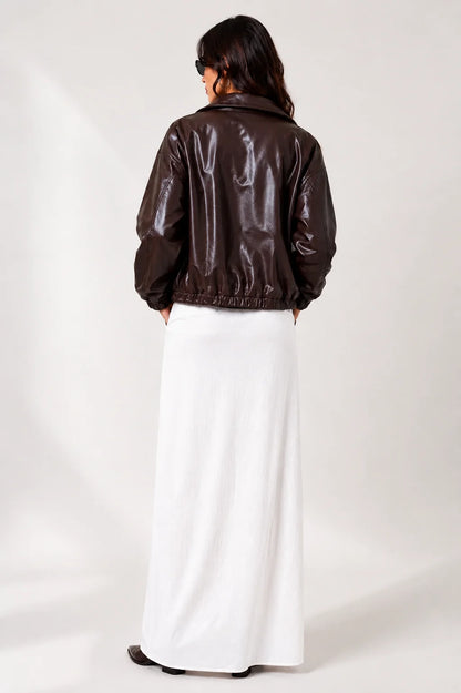 FALDA SATIN PLISADA B-M 8412