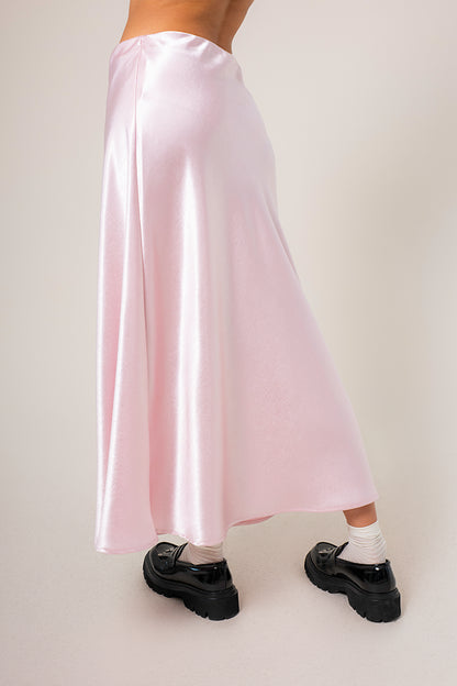 FALDA MIDI SATIN B-M 8557