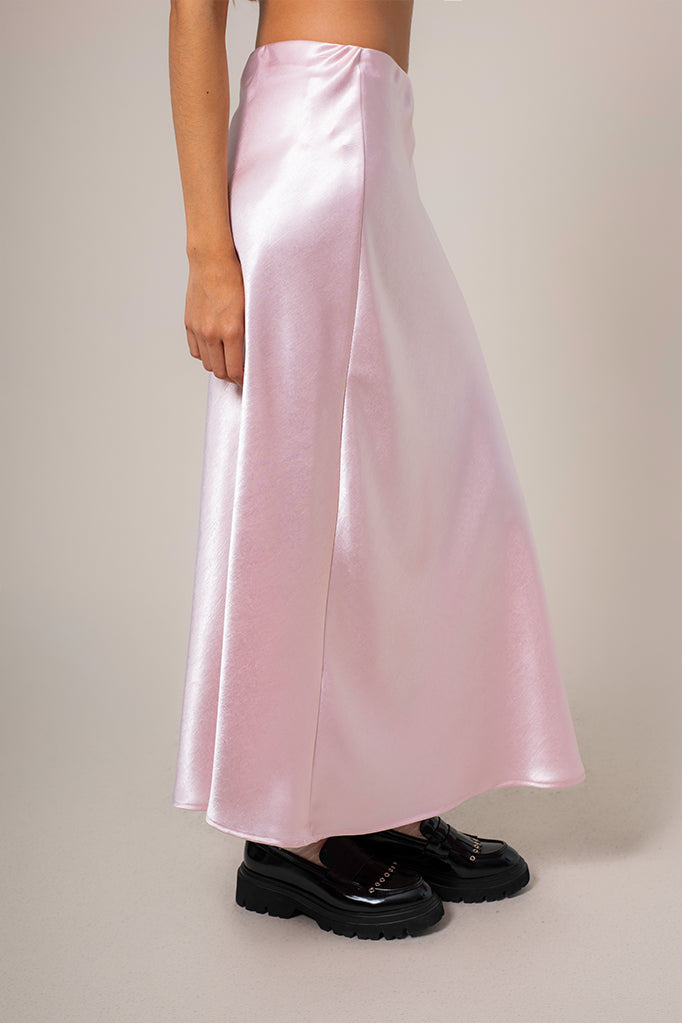 FALDA MIDI SATIN B-M 8557