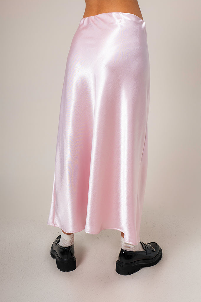 FALDA MIDI SATIN B-M 8557