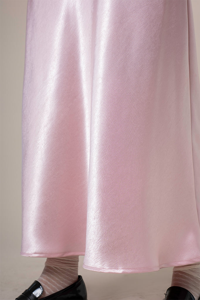 FALDA MIDI SATIN B-M 8557