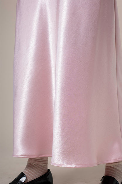 FALDA MIDI SATIN B-M 8557