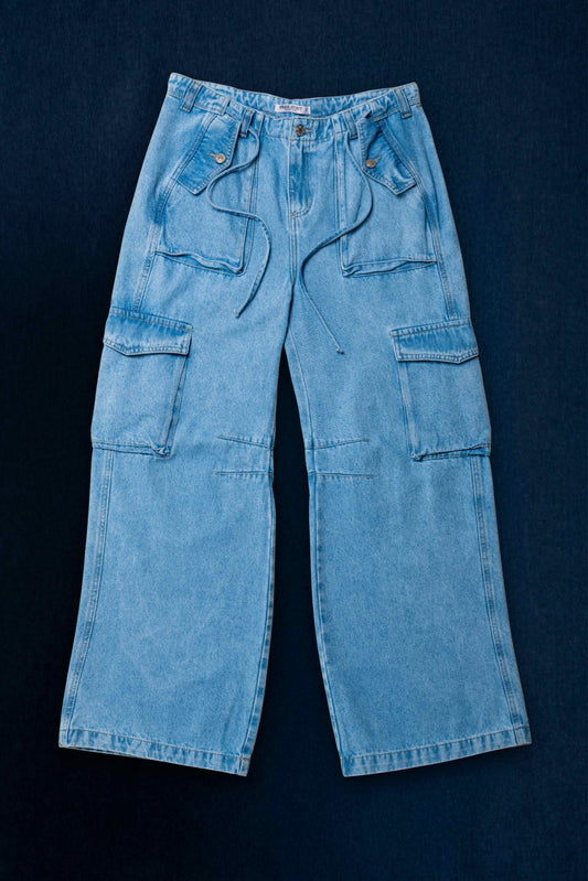 JEANS CARGO CINTURA AJUSTABLE 7270