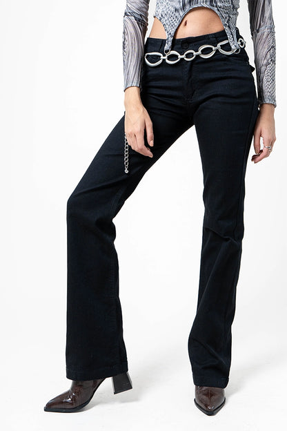 JEANS FLARE MIDE RISE G-M 8320.